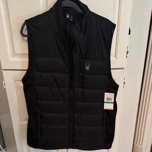 Spyder Men's Dark Vest with Logo